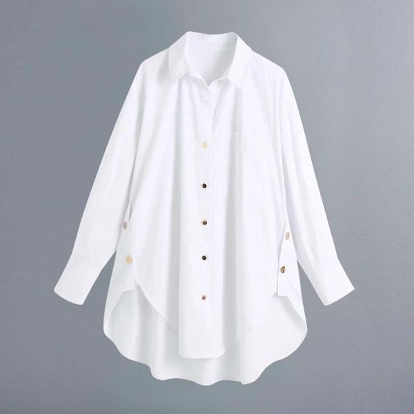 women button decoration white shirt femme turndown collar long sleeve blouse casual lady loose blusas s8061
women button decoration white shirt femme turndown collar long sleeve blouse casual lady loose blusas s8061