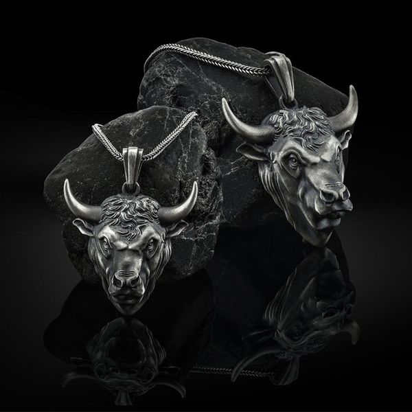 ins domineering bull head pendant men's hip hop animal punk necklace jewelry, Silver
ins domineering bull head pendant men's hip hop animal punk necklace jewelry, Silver
