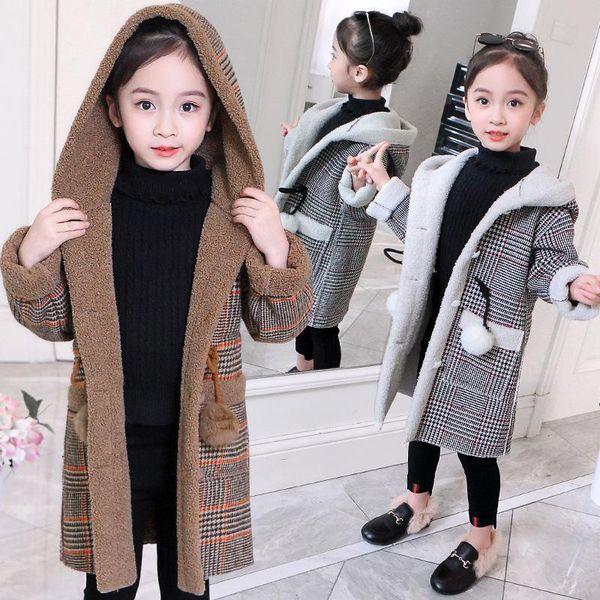 jackets autumn winter girls mid-length thick hooded jacket kids casual plaid plus velvet cotton-padded teenage warm outerwear, Blue;gray
jackets autumn winter girls mid-length thick hooded jacket kids casual plaid plus velvet cotton-padded teenage warm outerwear, Blue;gray