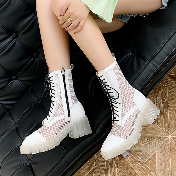 boots white ankle for women mesh high heels platform lace up punk high-ladies bottine femme, Black
boots white ankle for women mesh high heels platform lace up punk high-ladies bottine femme, Black