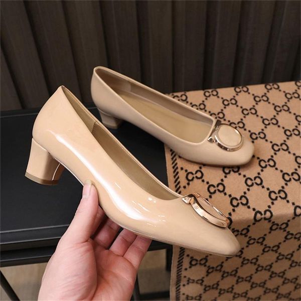 dress shoes spring autumn women's pumps luxury bow metal designer patent leather ladies slip on work office woman, Black
dress shoes spring autumn women's pumps luxury bow metal designer patent leather ladies slip on work office woman, Black