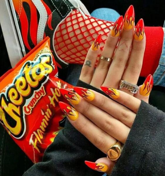 false nails yellow red ombre faux ongles fire matte flame fake extra long coffin shape ladies fingernails 24, Red;gold
false nails yellow red ombre faux ongles fire matte flame fake extra long coffin shape ladies fingernails 24, Red;gold