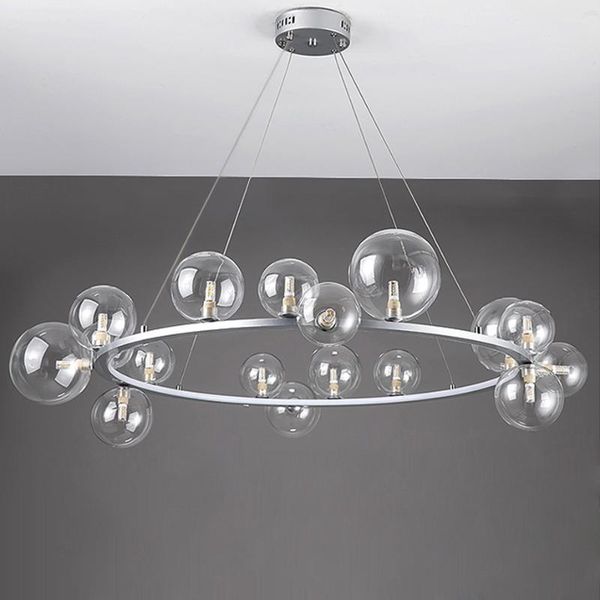 led art deco glass bubbles round black silver chandelier lighting suspension luminaire lampen for dinning room
led art deco glass bubbles round black silver chandelier lighting suspension luminaire lampen for dinning room