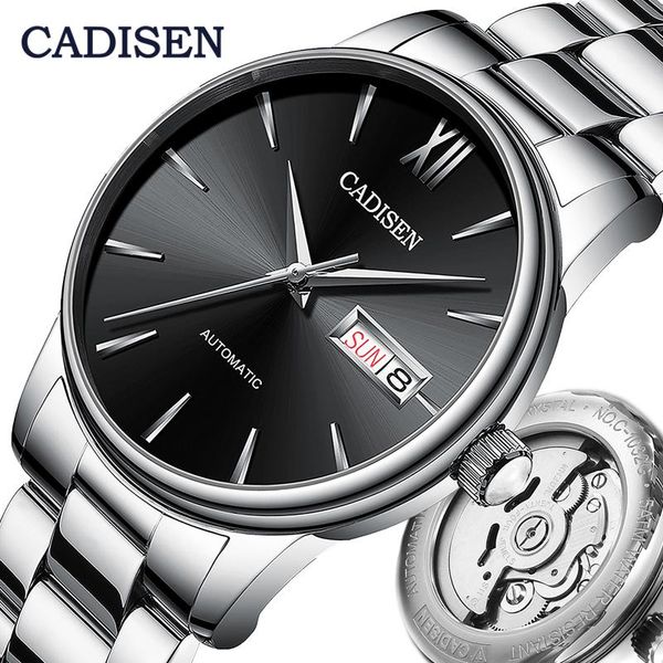 wristwatches cadisen men watch automatic mechanical watches japan nh36a role date week wrist clock relogio masculino, Slivery;brown
wristwatches cadisen men watch automatic mechanical watches japan nh36a role date week wrist clock relogio masculino, Slivery;brown