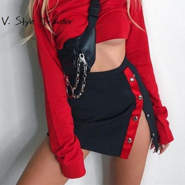 skirts high slit skirt women punk buttons slash casual vestido summer style boho ig red black color block office lady mini
skirts high slit skirt women punk buttons slash casual vestido summer style boho ig red black color block office lady mini