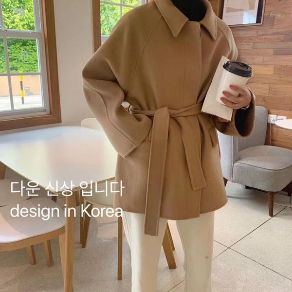 women's wool & blends autumn and winter 2021 korean double-sided cashmere overcoat casual doll collar mid long woolen jacket, Black
women's wool & blends autumn and winter 2021 korean double-sided cashmere overcoat casual doll collar mid long woolen jacket, Black