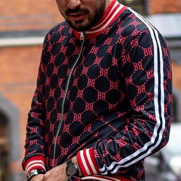 men's tracksuits plaid men gentleman zipper jackets autumn tracksuit sweatshirt fashion high street jacket casual stand quality collar, Gray
men's tracksuits plaid men gentleman zipper jackets autumn tracksuit sweatshirt fashion high street jacket casual stand quality collar, Gray