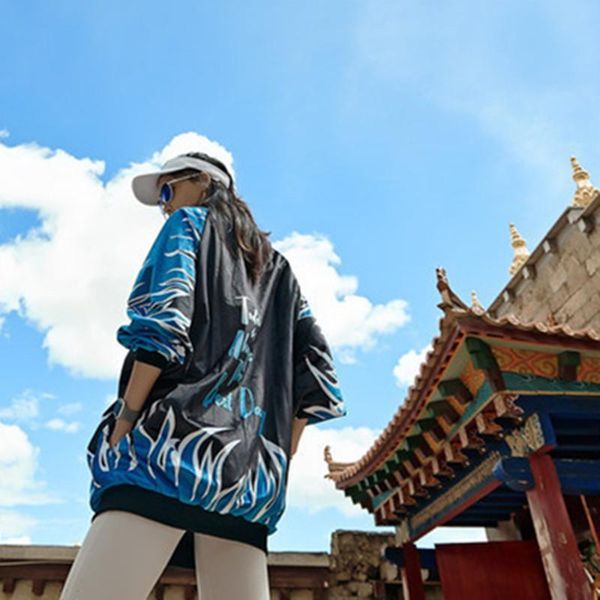 women's hoodies & sweatshirts spring autumn sweatshirt women clothes 2021 ladies oversized hip hop long sleeve blue flame print zip lo, Black
women's hoodies & sweatshirts spring autumn sweatshirt women clothes 2021 ladies oversized hip hop long sleeve blue flame print zip lo, Black