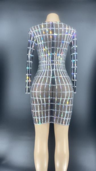 women stage silver rhinestones transparent mesh dress birthday celebrate outfit bar singer long sleeves dance short dress, Black;red
women stage silver rhinestones transparent mesh dress birthday celebrate outfit bar singer long sleeves dance short dress, Black;red
