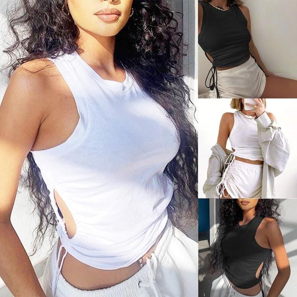 women's tanks & camis kf-fashion trend ladies summer short-sleeved nine-point shirt solid color halter belly button t-shirt hollow vest, White
women's tanks & camis kf-fashion trend ladies summer short-sleeved nine-point shirt solid color halter belly button t-shirt hollow vest, White