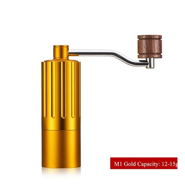 manual coffee grinders m1 gold color stainless steel grinder hand crank mill in capacity 12 - 15g
manual coffee grinders m1 gold color stainless steel grinder hand crank mill in capacity 12 - 15g