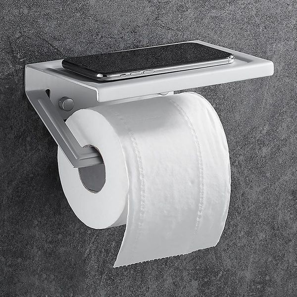 toilet paper holders aluminum alloy holder tissue rack wall mounted bathroom with mobile phone space accessories
toilet paper holders aluminum alloy holder tissue rack wall mounted bathroom with mobile phone space accessories