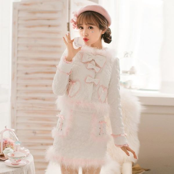 princess sweet white jacket candy rain bow lace decoration embroidery fur collar zipper japanese design c16cd6213, Gray
princess sweet white jacket candy rain bow lace decoration embroidery fur collar zipper japanese design c16cd6213, Gray