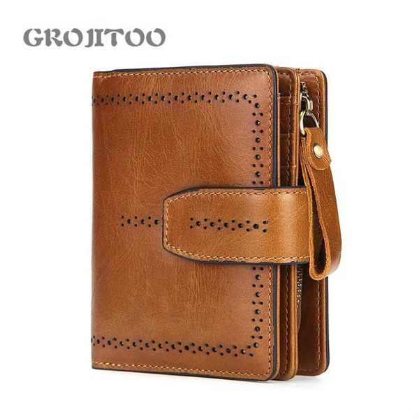 wallets grojitoo women's wallet rfid genuine leather short zipper bag oil wax kraft card, Red;black
wallets grojitoo women's wallet rfid genuine leather short zipper bag oil wax kraft card, Red;black