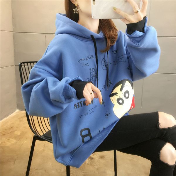 women's hoodies & sweatshirts female stuffed shirt with hood autumn and winter loose crayons jacket trend ok2h, Black
women's hoodies & sweatshirts female stuffed shirt with hood autumn and winter loose crayons jacket trend ok2h, Black
