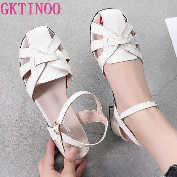 sandals gktinoo summer women 2021 large size comfort med heel closed toe shoes woman genuine leather fashion, Black
sandals gktinoo summer women 2021 large size comfort med heel closed toe shoes woman genuine leather fashion, Black