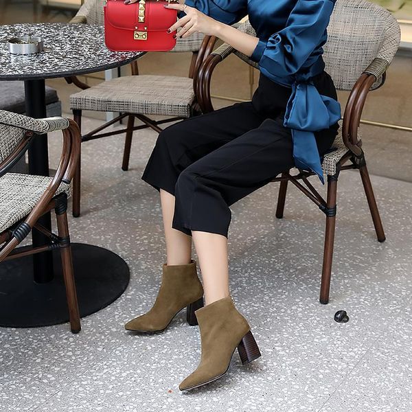 boots 2021 spring shoes women ankle 22-26.5cm casual pointed toe cow suede 7cm high heel bootie woman 4 colors black
boots 2021 spring shoes women ankle 22-26.5cm casual pointed toe cow suede 7cm high heel bootie woman 4 colors black