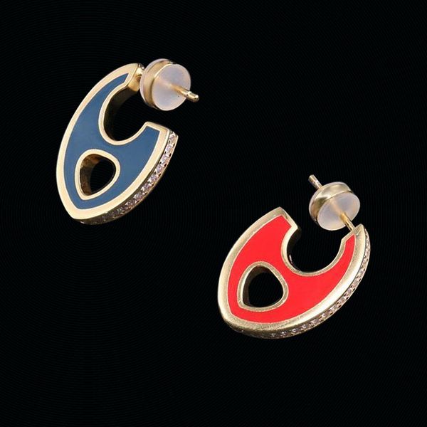 s925 sterling silver european and american single stud blue red enamel oval small earrings personality luxury jewelry monaco earring gift fo, Golden;silver
s925 sterling silver european and american single stud blue red enamel oval small earrings personality luxury jewelry monaco earring gift fo, Golden;silver