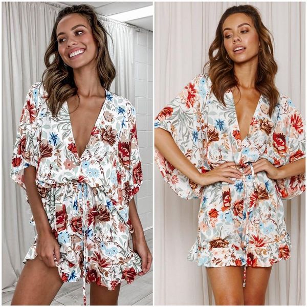 women's jumpsuits & rompers flower chiffon high waist jumpsuit women v-neck print beach playsuit female short overalls casual boho body, Black;white
women's jumpsuits & rompers flower chiffon high waist jumpsuit women v-neck print beach playsuit female short overalls casual boho body, Black;white
