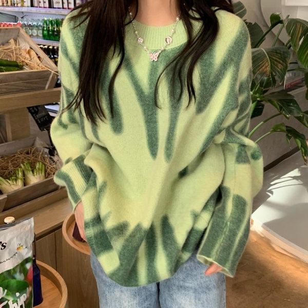 women's sweaters jchb winter print knitted sweater women elegant green striped oversized pullovers loose long streetwear outerwear, White;black
women's sweaters jchb winter print knitted sweater women elegant green striped oversized pullovers loose long streetwear outerwear, White;black