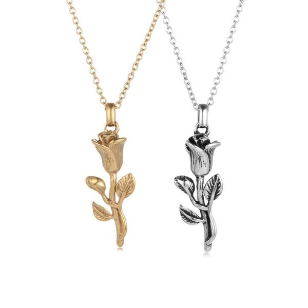 pendant necklaces fashion rose flower for woman girl stainless steel chain link charm festival party jewelry gift, Silver
pendant necklaces fashion rose flower for woman girl stainless steel chain link charm festival party jewelry gift, Silver