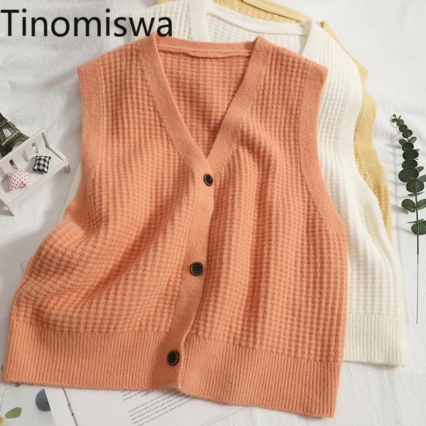 women's vests tinomiswa korean style sweater vest women solid color v neck single breasted sleeveless waistcoats casual fashion chic, Black;white
women's vests tinomiswa korean style sweater vest women solid color v neck single breasted sleeveless waistcoats casual fashion chic, Black;white