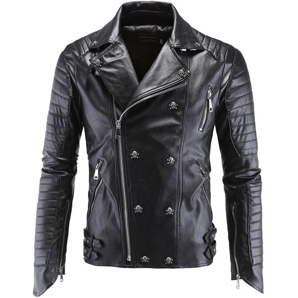 menmen skulls leather jackets pu leather coats male slim fit casual leather jackets high street style moto jacketsmens, Black;brown
menmen skulls leather jackets pu leather coats male slim fit casual leather jackets high street style moto jacketsmens, Black;brown