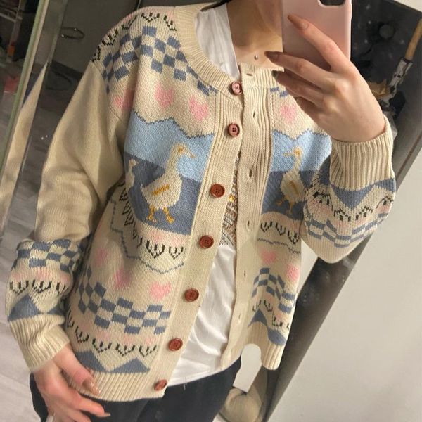 women's knits & tees zcwxm 2021 autumn women thick sweater ins korean female fashion loose o-neck casual long sleeve wear cardigans, White
women's knits & tees zcwxm 2021 autumn women thick sweater ins korean female fashion loose o-neck casual long sleeve wear cardigans, White