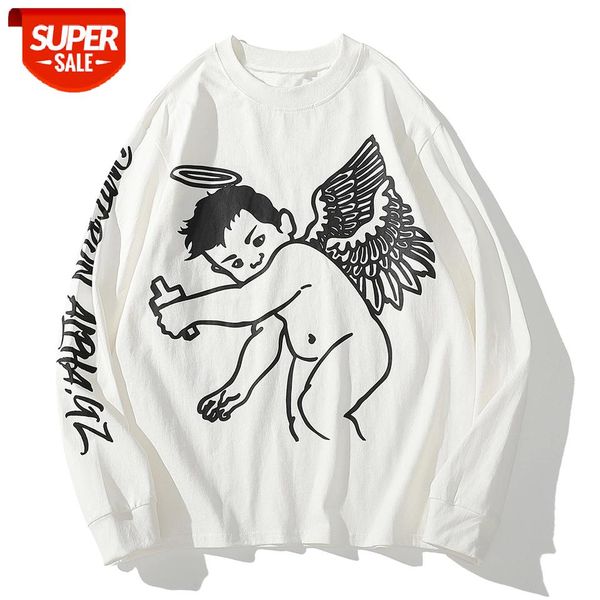 Hip Hop Loose Oversized Tshirt Angel demon Printed Long Sleeve T Shirts 2020 Autumn Harajuku Oversized Tshirt Casual Tee Shirts #A16b, White;black
Hip Hop Loose Oversized Tshirt Angel demon Printed Long Sleeve T Shirts 2020 Autumn Harajuku Oversized Tshirt Casual Tee Shirts #A16b, White;black