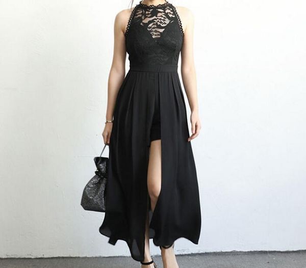women's jumpsuits & rompers luoanyfash 2021 women clothes ladies party sleeveless jumpsuit halter white split lace casual one pieces, Black;white
women's jumpsuits & rompers luoanyfash 2021 women clothes ladies party sleeveless jumpsuit halter white split lace casual one pieces, Black;white