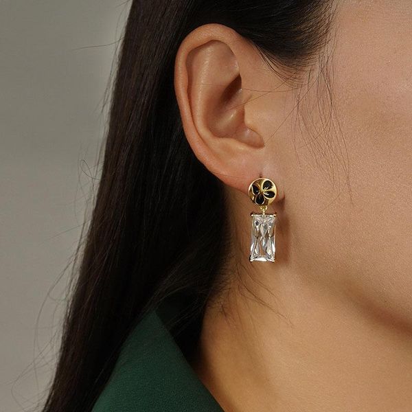 dangle & chandelier vintage simple flower rectangle zircon drop earring for women ladies metal geometric piercing earrings brincos, Silver
dangle & chandelier vintage simple flower rectangle zircon drop earring for women ladies metal geometric piercing earrings brincos, Silver