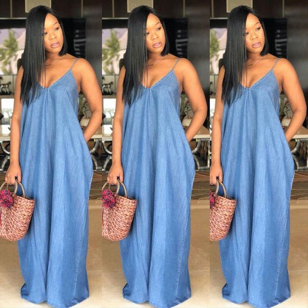 boho backless baggy denim jeans womens dress maxi loose strapless vestidos plus size s xxxl, Black;gray
boho backless baggy denim jeans womens dress maxi loose strapless vestidos plus size s xxxl, Black;gray