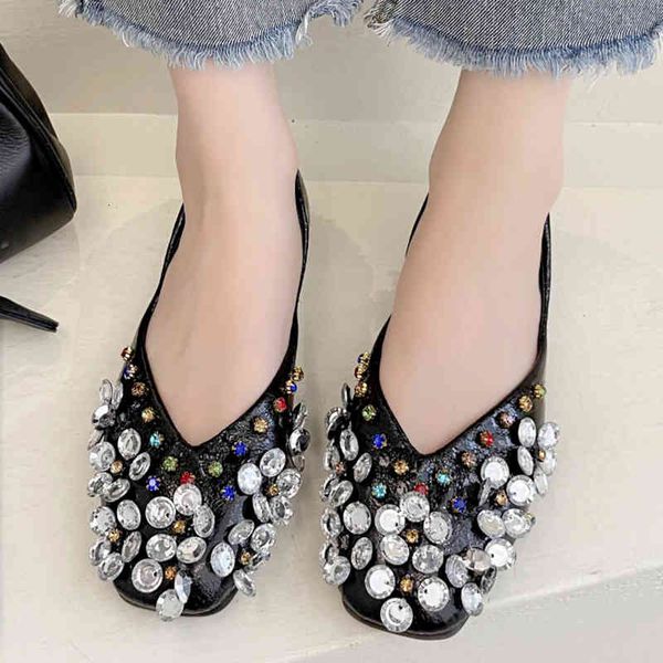 dress shoes rimocy luxury crystal apartment women's shoes sequins bright soft footwear silver woman slip on ladies'moccasins iw31, Black
dress shoes rimocy luxury crystal apartment women's shoes sequins bright soft footwear silver woman slip on ladies'moccasins iw31, Black
