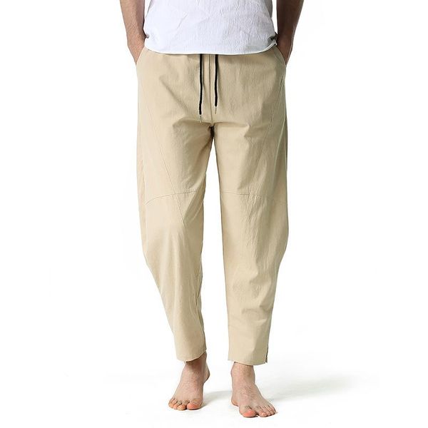men's pants 2021 men summer japanese fashion cotton trousers loose fit casual lightweight elastic waist long yoga ropa pantalon, Black
men's pants 2021 men summer japanese fashion cotton trousers loose fit casual lightweight elastic waist long yoga ropa pantalon, Black