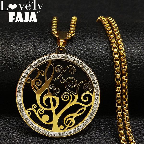 pendant necklaces fashion note tree of life crystal stainless steel women gold color & pendants jewelry collares n18795s03, Silver
pendant necklaces fashion note tree of life crystal stainless steel women gold color & pendants jewelry collares n18795s03, Silver