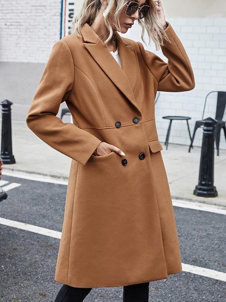 women's wool & blends ailegogo autumn winter women double breasted fashion long cotton coat casual female loose turndown collar ol outw, Black
women's wool & blends ailegogo autumn winter women double breasted fashion long cotton coat casual female loose turndown collar ol outw, Black