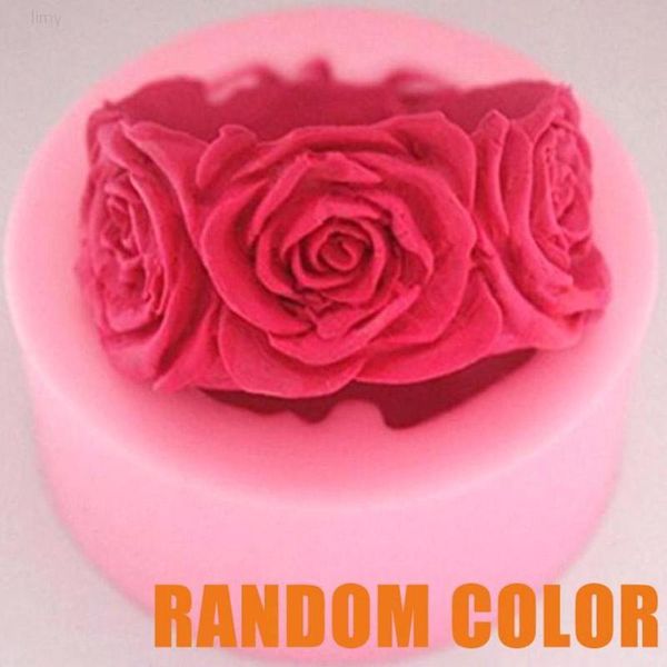 craft tools 3d round rose flowers shape silicone soap mold making handmade fondant molds diy cake candle decorati d2f6