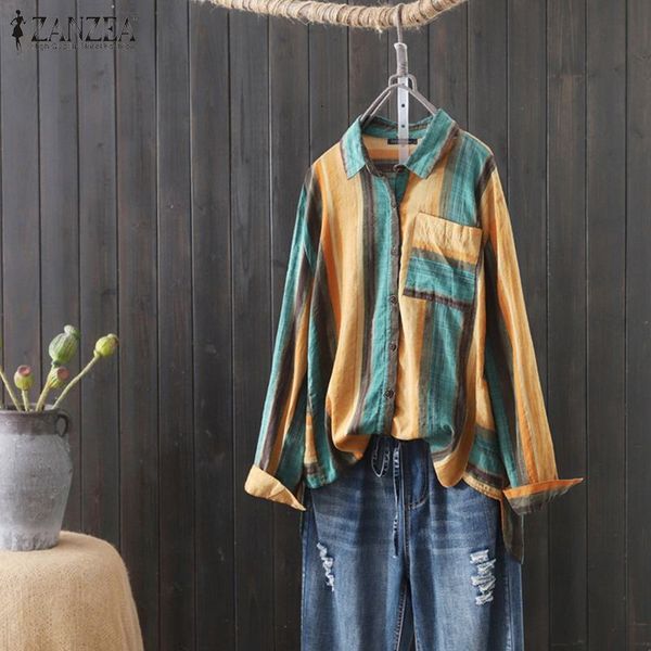 women's blouses & shirts blouses plus size vintage striped lapel blouse casual autumn long sleeve female button down blusa hflu, White
women's blouses & shirts blouses plus size vintage striped lapel blouse casual autumn long sleeve female button down blusa hflu, White