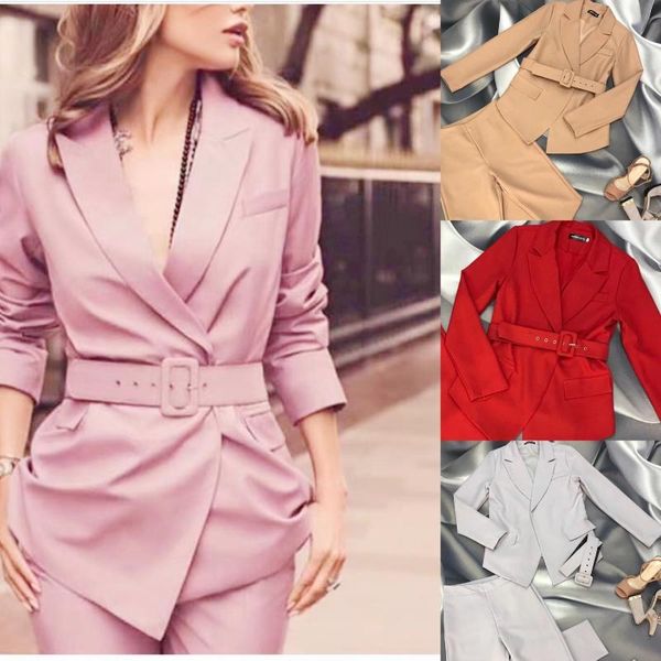 women's two piece pants 2021 polyester full sashes v-neck suit temperament slim belt jacket + 2 female, White
women's two piece pants 2021 polyester full sashes v-neck suit temperament slim belt jacket + 2 female, White