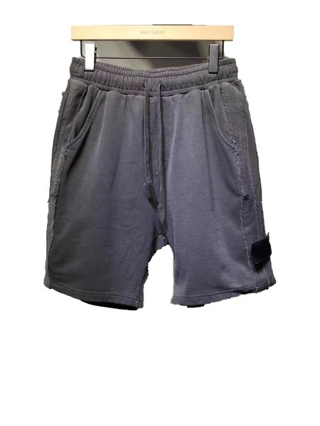 cptoney astone is lan d men's shorts designer frayed burrs embroidery, White;black 
cptoney astone is lan d men's shorts designer frayed burrs embroidery, White;black