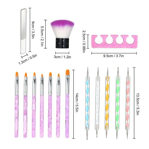 nail art kits acrylic brush set double ended dotting pen toenail separators dust file tools
nail art kits acrylic brush set double ended dotting pen toenail separators dust file tools