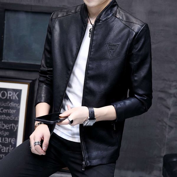 pu jacket autumn and winter 2019 new korean fashion stand collar leather men's youth motorcycle casual coatwinter, Black;brown
pu jacket autumn and winter 2019 new korean fashion stand collar leather men's youth motorcycle casual coatwinter, Black;brown