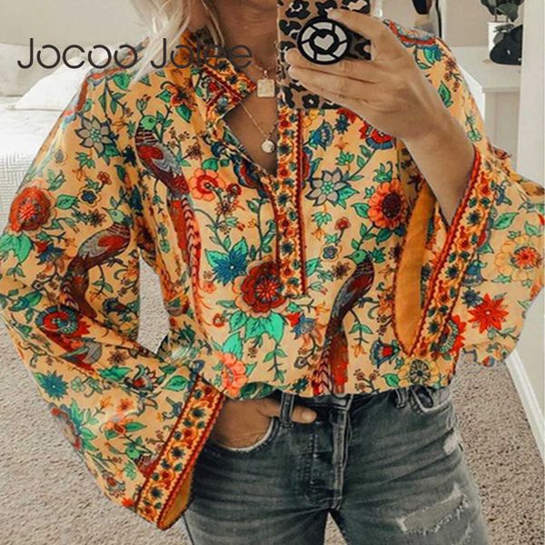 jocoo jolee casual long sleeve v neck vintage floral print loose blouse elegant lady shirts women summer beach tunic 210619, White
jocoo jolee casual long sleeve v neck vintage floral print loose blouse elegant lady shirts women summer beach tunic 210619, White