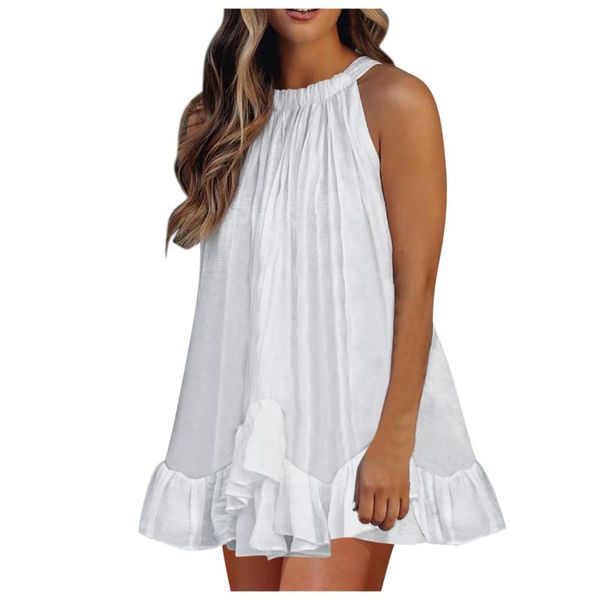 casual dresses summer women's fashion solid color ruffle princess style dress vestidos beach sundress robe, Black;gray
casual dresses summer women's fashion solid color ruffle princess style dress vestidos beach sundress robe, Black;gray
