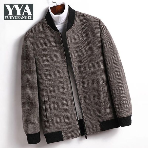 men's wool & blends autumn winter mens stand collar coat business man vintage work thick padded warm plaid woolen jacket plus size 5xl, Black
men's wool & blends autumn winter mens stand collar coat business man vintage work thick padded warm plaid woolen jacket plus size 5xl, Black