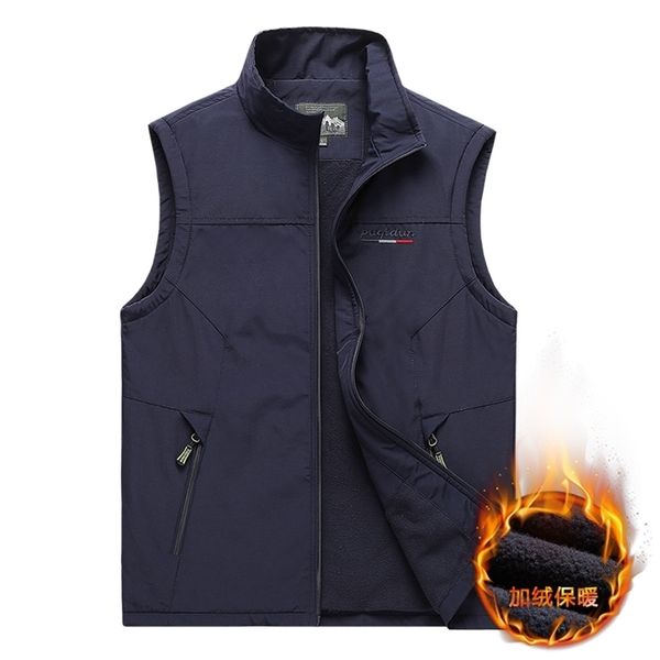 maidangdi men's wool fleece jackets vest winter solid color climbing hiking fishing work sleeveless warm waistcoat multi-pocket 211104, Black;white
maidangdi men's wool fleece jackets vest winter solid color climbing hiking fishing work sleeveless warm waistcoat multi-pocket 211104, Black;white