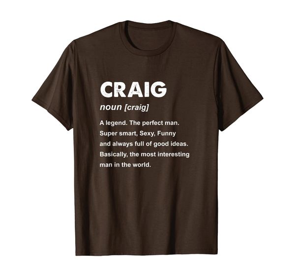 craig name gift t-shirt, White;black
