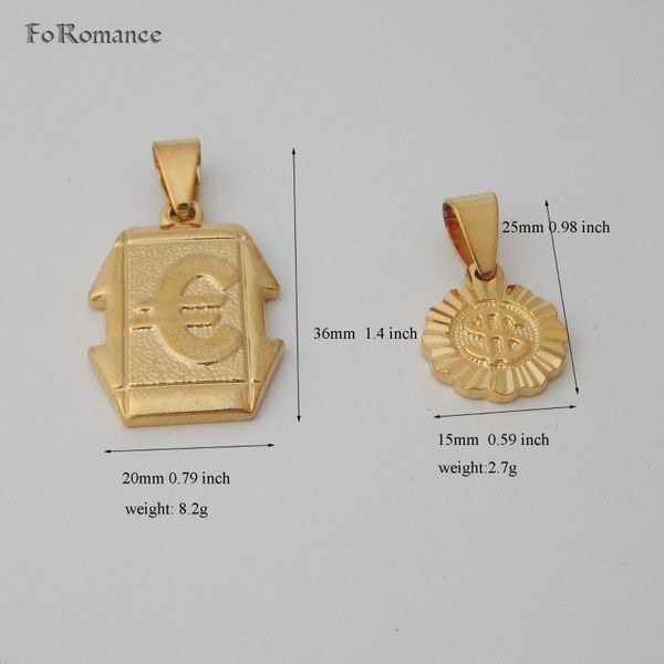 pendant necklaces foromance / yellow gold gp 18" water wave necklace & euro money in rectangle and us dollar sign round two styles, Silver
pendant necklaces foromance / yellow gold gp 18" water wave necklace & euro money in rectangle and us dollar sign round two styles, Silver