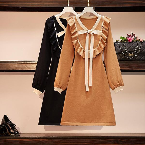 casual dresses plus size knitted dress women 2021 autumn winter korean a-line elegant vestidos de festa clothes for, Black;gray
casual dresses plus size knitted dress women 2021 autumn winter korean a-line elegant vestidos de festa clothes for, Black;gray