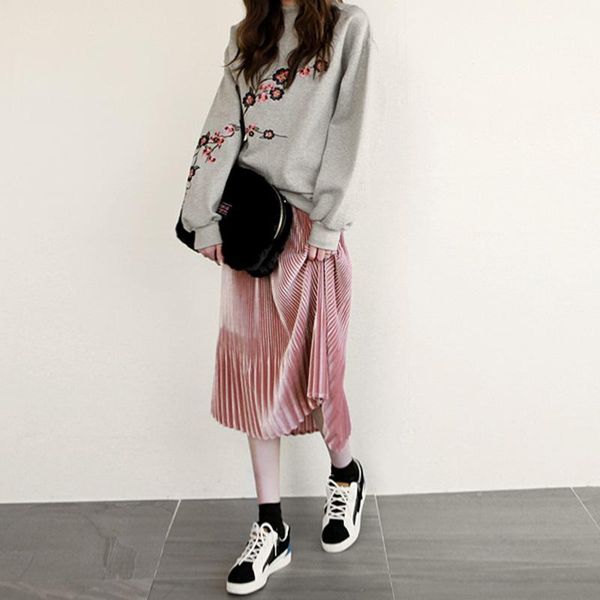 skirts 2021 autumn korean style elegant pink velvet pleated skirt elastic waist black sweet ladies
skirts 2021 autumn korean style elegant pink velvet pleated skirt elastic waist black sweet ladies